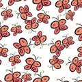 Seamless abstract illustrations of butterfly, conceptual. Digital, repeat, art & creative. Royalty Free Stock Photo