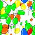 Seamless abstract illustrations of flying balloons, conceptual. Art, festive, celebrations & greeting. Royalty Free Stock Photo