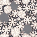 Seamless abstract lace floral pattern