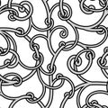 Seamless abstract liana twisted tendril background