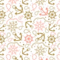 Seamless abstract marine pattern