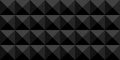 Seamless abstract minimal black pyramid cubes background texture