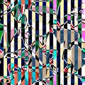 Seamless abstract modern striped pattern