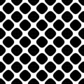 Seamless abstract monochrome square pattern - vector background graphic from diagonal rounded square dots Royalty Free Stock Photo