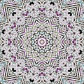 Seamless abstract mosaic kaleidoscop mandala pattern Royalty Free Stock Photo