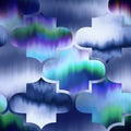 Seamless abstract ornate pattern design in colour
