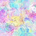 Seamless abstract painted brushed marble texture. Rainbow bright material pattern background. Boho summer vibrant