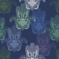 Paisley hamsa background