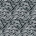 Seamless abstract pattern, animalistic zebra print with hand drawn stripes. Surface design in ethnic motif, random drawing of Royalty Free Stock Photo