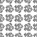 seamless abstract pattern of black branches on a white background Royalty Free Stock Photo
