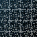 Seamless abstract pattern. Black puzzle