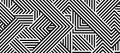 Seamless abstract pattern with black white striped lines