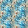 Blue marble pattern with grey and brown inclusions. AI generative illustration