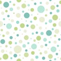 Seamless abstract pattern of circles of different tint and hue of green and turquoise color Royalty Free Stock Photo