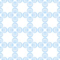 Seamless abstract pattern of circles on a white background.