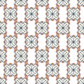 Seamless abstract pattern of colored square mosaic elements, pastel colors, white background