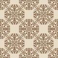 Seamless Abstract Pattern in 2 colors. Borwn tones.