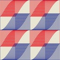 Seamless abstract pattern in constructivism soviet style. Vector vintage 20s geometric ornament Royalty Free Stock Photo