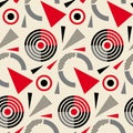 Seamless abstract pattern in constructivism soviet style. Vector vintage 20s geometric ornament Royalty Free Stock Photo