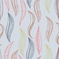 Seamless abstract pattern with decorated waves.