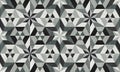 Seamless abstract pattern decorative grey wood textured geometric mosaic background design. Royalty Free Stock Photo