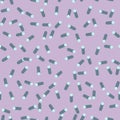 Seamless abstract pattern on lilac background