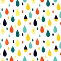 Seamless abstract pattern with drop shapes.