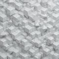 Minimalist Light Gray Abstract Geometric Pattern â Realistic 3D Cubes Formed from White Paper Design Royalty Free Stock Photo