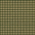 Seamless abstract pattern featuring repeating dark green circular polka dots scattered across a textured beige background creating Royalty Free Stock Photo