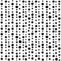 Seamless abstract pattern of little black shabby dots or spots on white Royalty Free Stock Photo