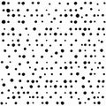 Seamless abstract pattern of little black shabby dots or spots on white Royalty Free Stock Photo