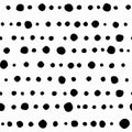 Seamless abstract pattern of little black shabby dots or spots on white Royalty Free Stock Photo