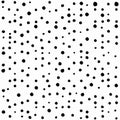 Seamless abstract pattern of little black shabby dots or spots on white