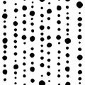 Seamless abstract pattern of little black shabby dots or spots on white Royalty Free Stock Photo