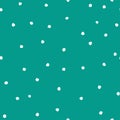 Seamless abstract pattern of little white shabby dots or spots on blue background. Hand drawn, offhand Royalty Free Stock Photo