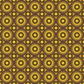 Seamless abstract pattern made by circles in shades of brown and Royalty Free Stock Photo