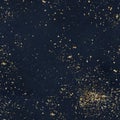 Seamless abstract pattern on navy background with paint splashes. Starry night. Creative texture Royalty Free Stock Photo