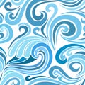 vector seamless abstract pattern with sea waves. Royalty Free Stock Photo