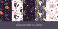 Seamless abstract pattern set