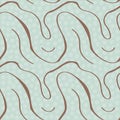 Seamless abstract pattern with squiggles and scribbles. Weaved curved lines. Chaotic ink scribbles decorative texture Royalty Free Stock Photo