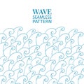 Seamless abstract pattern. Stormy waves. Vector illustration.
