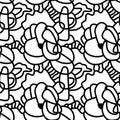 Seamless abstract pattern with unusual line artwork