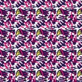 Seamless abstract psychedelic urban colorful pattern