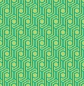 Seamles geometric pattern with lines and hexagons in green colors - vector eps8