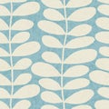 Seamless abstract Scandinavian pattern of leaves and vines