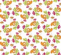 Seamless abstract small rose floral pattern