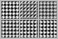 Seamless abstract square pattern background design set Royalty Free Stock Photo