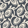 Seamless abstract swirly floral pattern