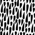 Abstract black white teardrop pattern