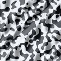 Seamless abstract texture of black and white ubran camo or leather